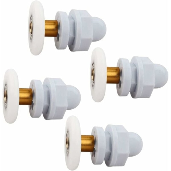 Betterlife 4 st hjul för duschdörr 25 mm duschdörrrullar duschhjul hjul duschdörr rullhjul duschdörr löpare för duschdörr