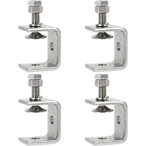 Robuste rustfrie ståltvinger, 4 stk. C-tvinger, 0-25 mm robuste C-tvinger, trearbeidsfester, tigertvinge med stor kjeve for trearbeid, sveising,