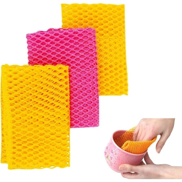 Disktrasor/svampar från Vaiss - Luktfria/Snabbtorkande - Inga fler svampar med mögellukt - Perfekt för att diska - 27,9 x 27,9 cm - 4 st