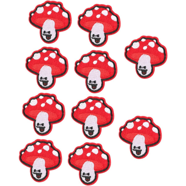 10 Pieces Mushroom DIY Patch 3D Floral Decor Stickers Costume DIY Stickers Patches Decoration Clothing Costume Patch Embroidery Au