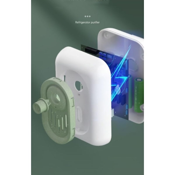 Kjøleskapsluktfjerner, Luktfjerner for Kjøleskap, USB Oppladbar, Gjenbrukbar, Liten Ozon Luftrenser for Kjøleskap, Sko, Klesskap, Bil, etc.