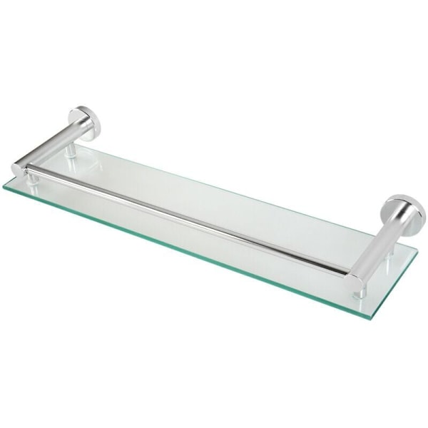 Badeværelseshylde til glasvæg, vægmonteret, aluminium 5015cm