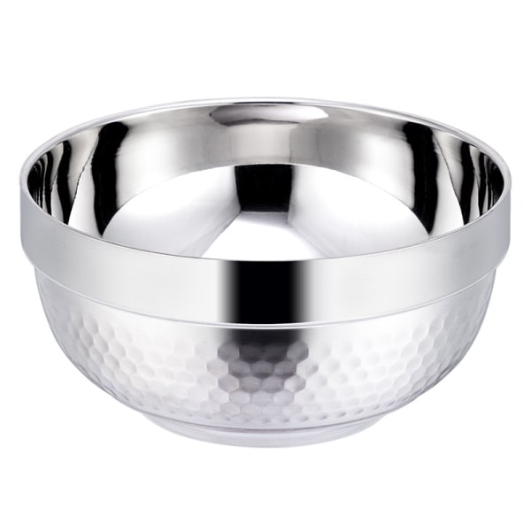 1-Pack Stainless Steel Bowl, 17.5 oz/500 ml Double Wall Insulated Bowl, Deep Round Soup Bowl, Metal Snack Bowl, Non-Slip Bowl