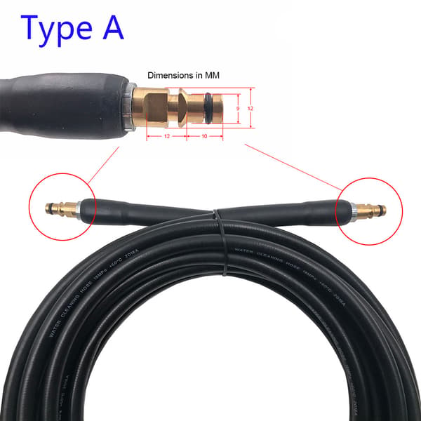 Adapter til speciel vandslange til Kaichi k højtryksrenser (8m+stik)