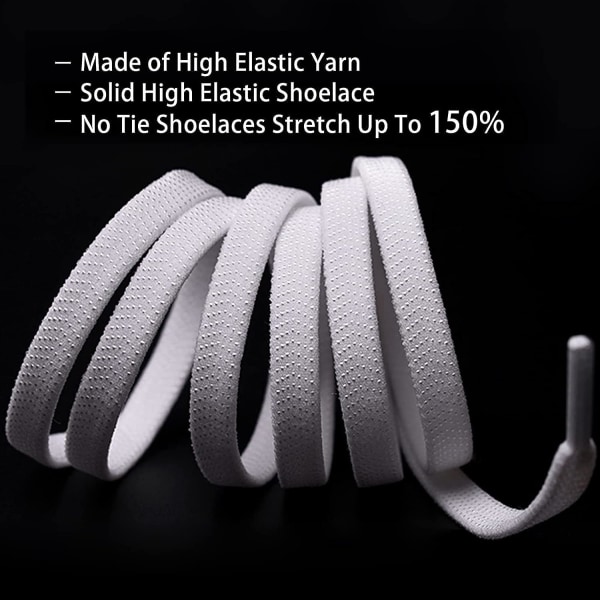2 par elastiske flate skolisser med metalllukking, elastisk knute