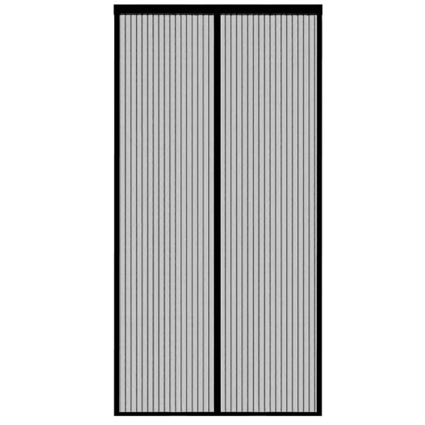 Magnetisk insektmiddel myggnetting for dør Myggnetting Mesh gardin for dør opptil 90 x 210 cm (svart)