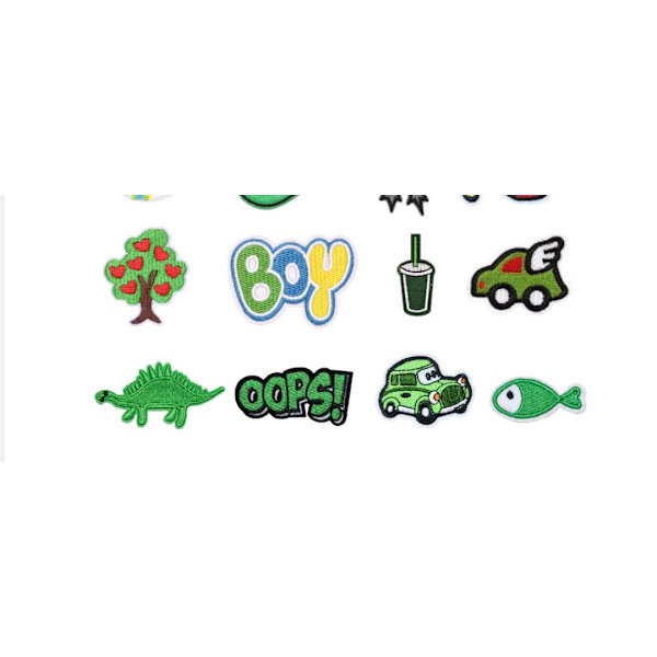 39 stk. tegneserie klædestickers børnetøj broderet blomst dunjakke jeans bukser hul talje talje reparation dekorative lappe-stickers