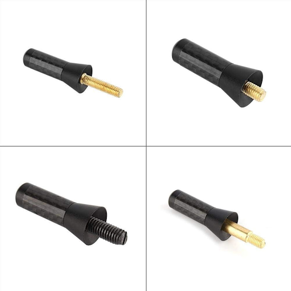 Kolfiber Bilantenn, Universell Bilantenn, Mini Kort 3,5 cm Bilradioantenn för Statisk Undertryckning, AM/FM Signalförstärkning (Svart)