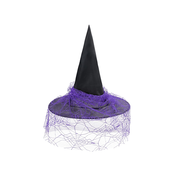 Hatt för häxa, dam, Halloween, med slöja, accessoarer till häxdräkt för vuxna, fest
