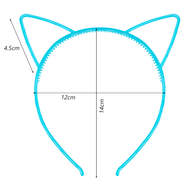Kattöron Glow-in-the-Dark Hårtillbehör (6 stycken) Lysande kattöron pannband för flickor, kvinnor, glittrande kattöron födelsedagshårband för barnpar