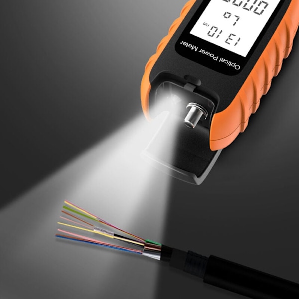 Mini Wattmeter Optisk Fiber Optisk Detektor af Høj Præcision 9 Standard Bølgelængde Cyklusser Swap med frekvensgenkendelse LED lommelampe