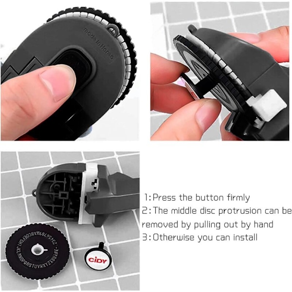 Mini 3D -tarratulostin, pieni tee-se-itse -kirjoituskone kirjainlevyllä ja leikkausteipillä