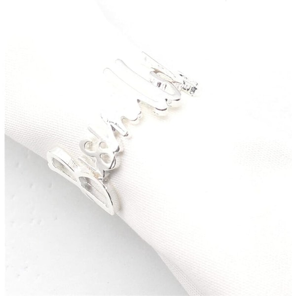 12 stk./sæt 42mm Fashion Legering Legering Velsignelse Bismillah Sandkin Ringe til Servietdag Bordsdekoration til Fest Serviet Opbevaring (Farve: Guld)