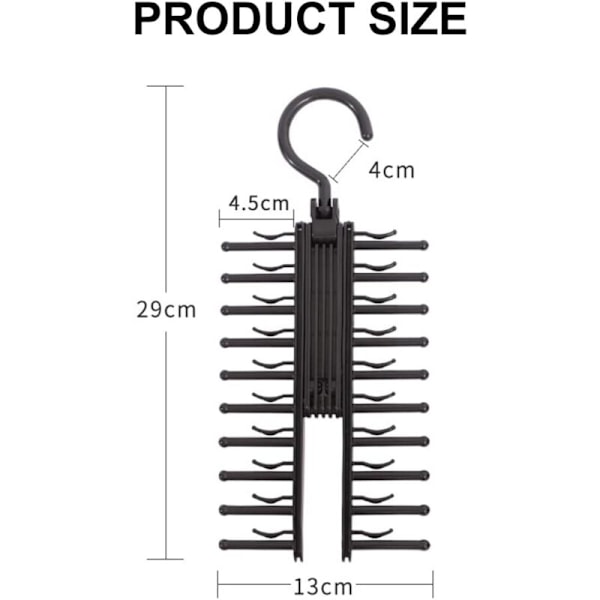 Porte slips, slipshängare, justerbar slipsdörr, slipsdörr justerbar i x, slipsdörr med halkfria tänger, för slipsar, bälten, halsdukar, accessoarer och m