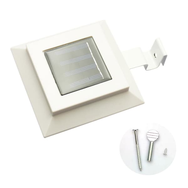 6 stk. 12 cm udendørs firkantede LED solcellelys