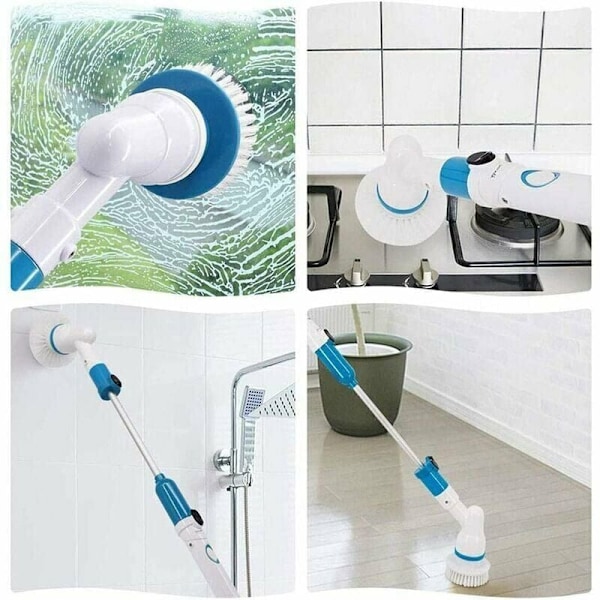 Turbo scrub Elektrisk rengøringsbørste trådløs rengøring med 360° rotation 2020 rotation