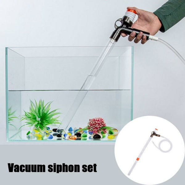 Akvariegrusrenser, Akvarievandskifter Akvarierenser med Siphon til Vandsugning og Sandrenser med Lufttryk-knap