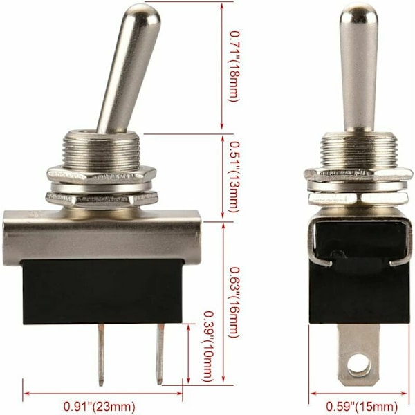 5 kappaleen sarja KN3D-10 metallisia keinukytkimiä 12 V 25 V 25 V 25 A STRAP 2 POSTS 2 PINKS FOR DASURS