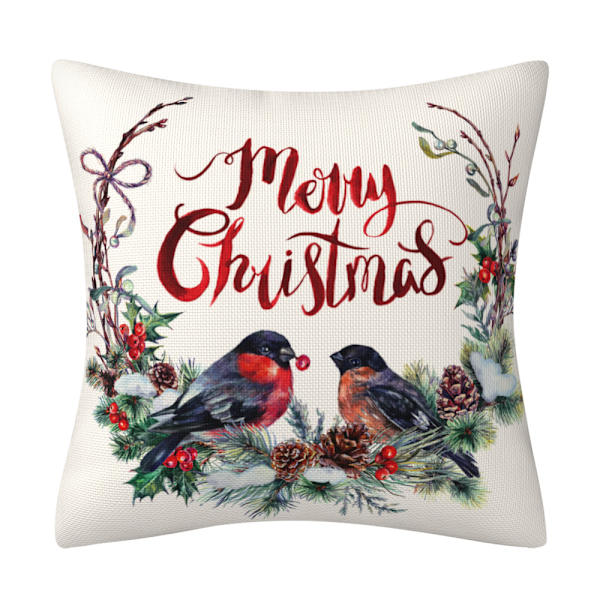 Jul örngott 45*45cm God Jul mönster Jul dekorativt örngott lämplig för soffa säng