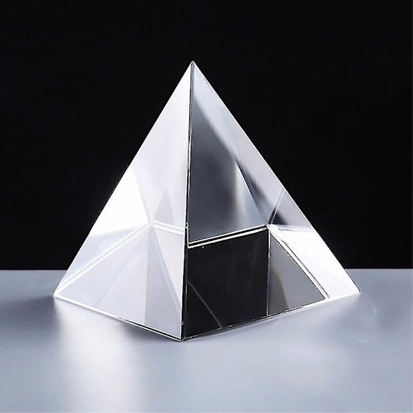 8 cm klar glas konstgjord kristallpyramid prisma hantverk hemmakontor dekoration hantverk