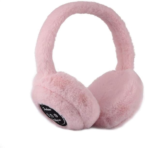 Sammenleggbare og avtakbare ørevarmere egnet for utendørs vintersporter, rosa