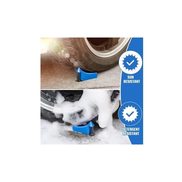 4-pack 16,7 x 11,7 x 6,7 cm Bilslangguide, Däckslangrulle för att förhindra att högtryckstvättslangen fastnar under däcken (Blå)