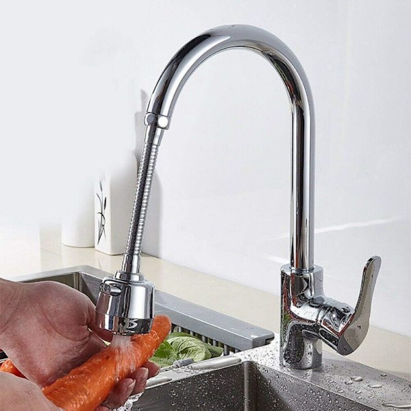 Fleksibel 360 ​​graders fleksibel vandhane, dobbeltstrøms bruser- og ventilationsfunktion Sprøjtning af vandtanken sparer vand. (165 mm)