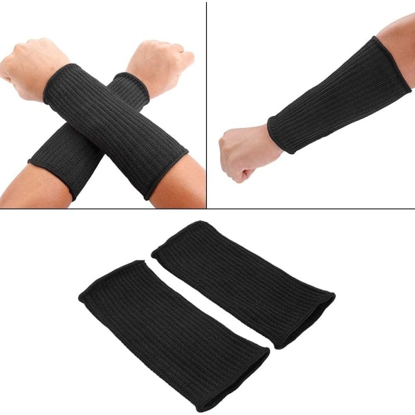 1 par skärsäkra ärmar, skyddande underarmsskydd, skärsäkra armskydd för glastillverkning, stål, bladslipning.