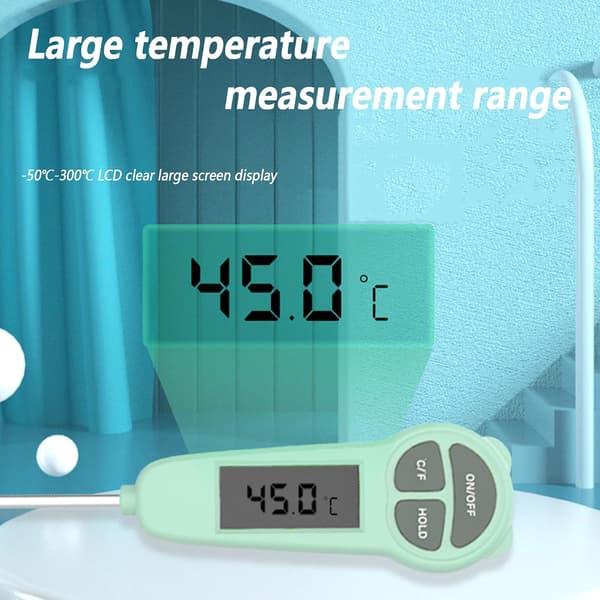 Digital kötttermometer, snabbavläsande kökstermometer med stor LCD-skärm ℉/℃-knappar