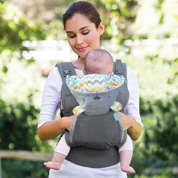 4-i-1 Babybärare för Spädbarn och Småbarn - Fram och Bak All-Position Babybärare - 2-i-1 Bib-Bandana Ingår - För Barn som Väger Mellan