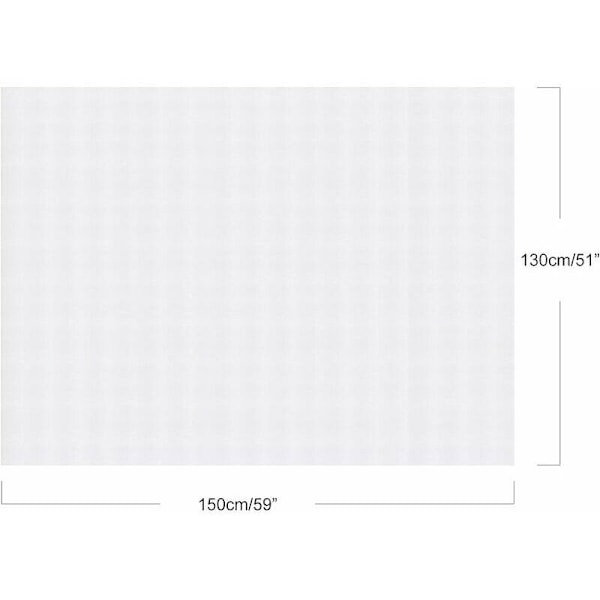 130x150cm (förpackning om 1, vit) Transparent myggnätsuniversum för fönster/tvättbart nät justerbart myggnät, DIY, maximal fönsterstorlek