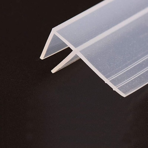 Badrumsdörrtätning Duschvägg böjt fönsterfog rak eller gummi låg väderglas 8mm 78 \"f form gap 0 till 20 mm （100cm）