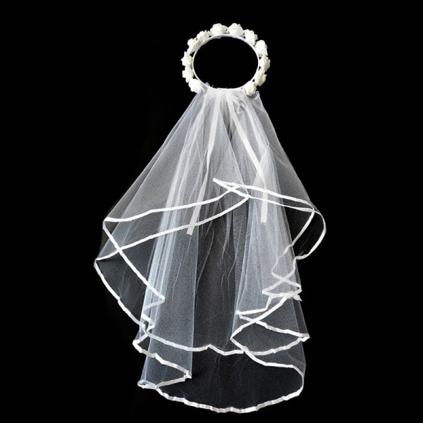 Bride to be Flower Veil, Crown Veil, Bride Shower Veil, Wedding P