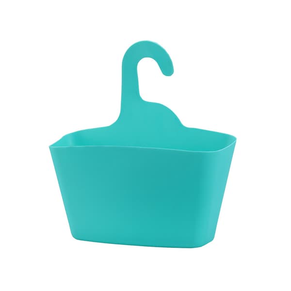 Hvit plast dusjkurv til å henge opp 24 x 9,5 x 25,60 cm (blå)