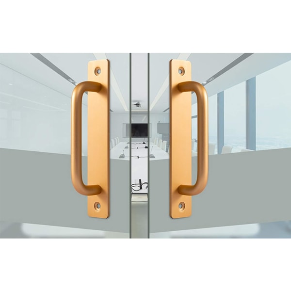 2 stk. Moderne minimalistiske dørhåndtak, aluminiumlegering, egnet for skap, skuffer, sminkebord, garderober (gull, hull-avstand: 128 mm)