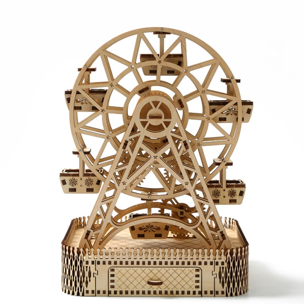 Pariserhjul 3D-pussel träleksaker pedagogiska monteringsleksaker DIY kreativa ornament