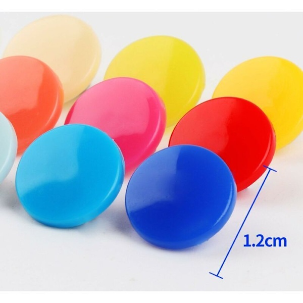 360 stk. Trykknapper 24 Farger I T5 Resin + Bonton Pruck Trykksett Metall for T3 T5 T8 i Plast + en gjennomsiktig oppbevaringsboks
