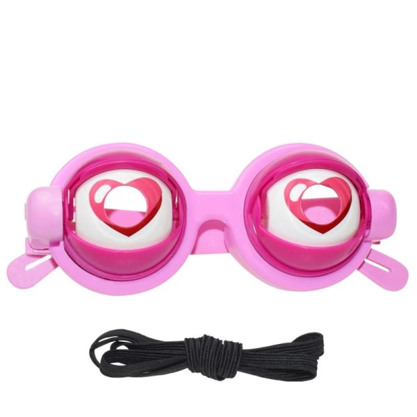 (Rosa) Crazy Eyes - Roliga glasögon, kreativa festglasögon, kreativa