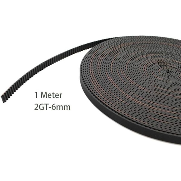 5M GT2-6mm distributionsrem åben 6mm GT2 2GT rem til 3D printer (distributionsrem)