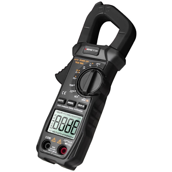 ST209 Multimeter Digital Klype Amperemeter 6000 punkter True RMS AMP DC/AC AMPEREMETRI PLACH TESTER Voltmeter Automatisk område LCD-skjerm