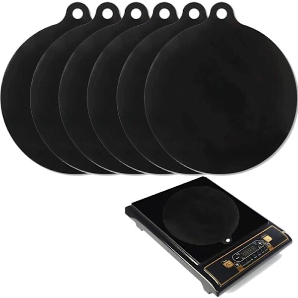 6 Stycken Elektrisk Induktionshäll Skyddsmatta, Halkfri Silikonmatta, Hällskydd mot Repor, - Värmeisolerad Matta, 27.5cm24cm