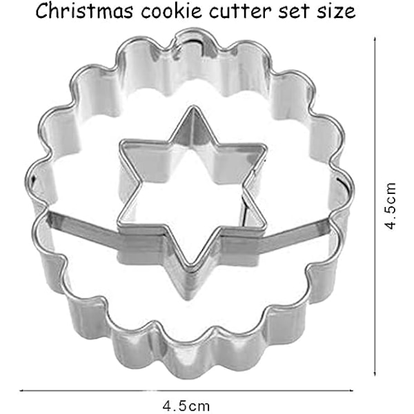 9 stjärnformade kakformar, julformar, barnformar, kakformar, fondantformar