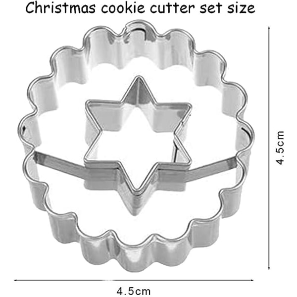 9 stykker, julekageform, stjernekageform, julekageform, børnekageform, kageform, fondantkiks kage pas