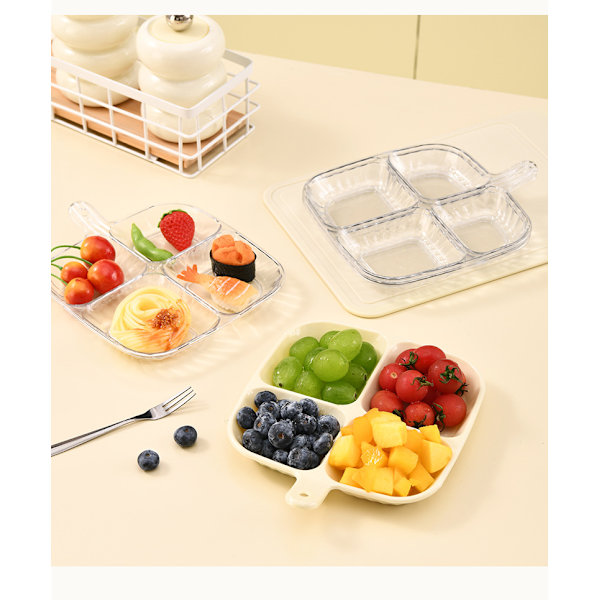 Delbar serveringsfat for forretter, fruktfat, gjenbrukbar, multifunksjonell krydderrett