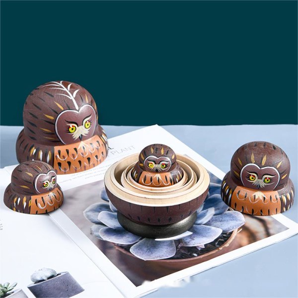 Rysk docka i trä matryoshka DIY dockset för barn 10 lager(stil 1)