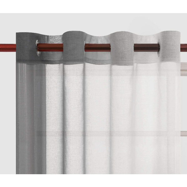 Gardiner med gradient mønster transparent dekoration (grå, 132*183cm, med perforeringer)