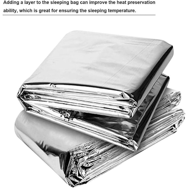 Paket med 5 nödfiltar termisk täckning i mylar termisk räddningstäckning i en utomhus termisk filtar guld silver för överlevnadskit utomhus