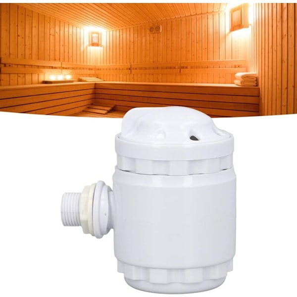 Dampventil - Praktisk tilbehør for dampdusj - Dampventil - G1/2 utvendig gjenge - Plast dampdiffusjon med aromaterapifunksjon for SPA
