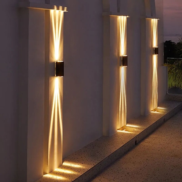 Sæt med 1 Soveværelse Væglampe, Sort LED Væglampe 7W Varm Moderne Gips Væglampe til Soveværelse Hjem Gang Stue sæt med 1
