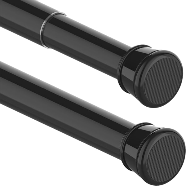 1 Gardinstang Ingen Boring Teleskopstang Badeværelsesvindue Skab 70-120cm Sort (Diameter 25mm)